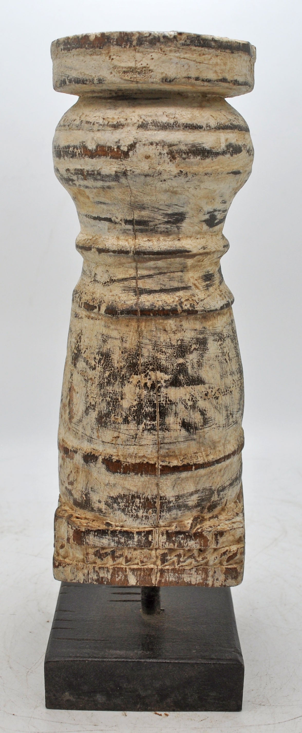 Antique Wooden Paga Leg Candle Holder Original Old Hand Crafted