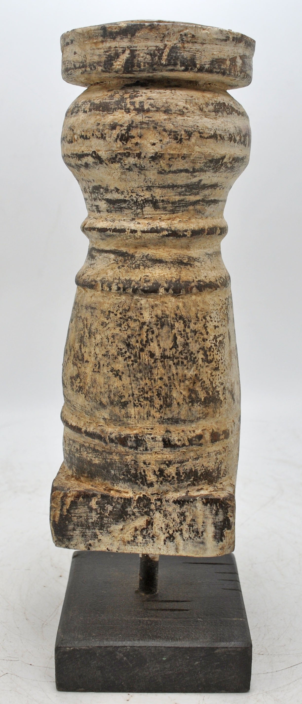 Antique Wooden Paga Leg Candle Holder Original Old Hand Crafted