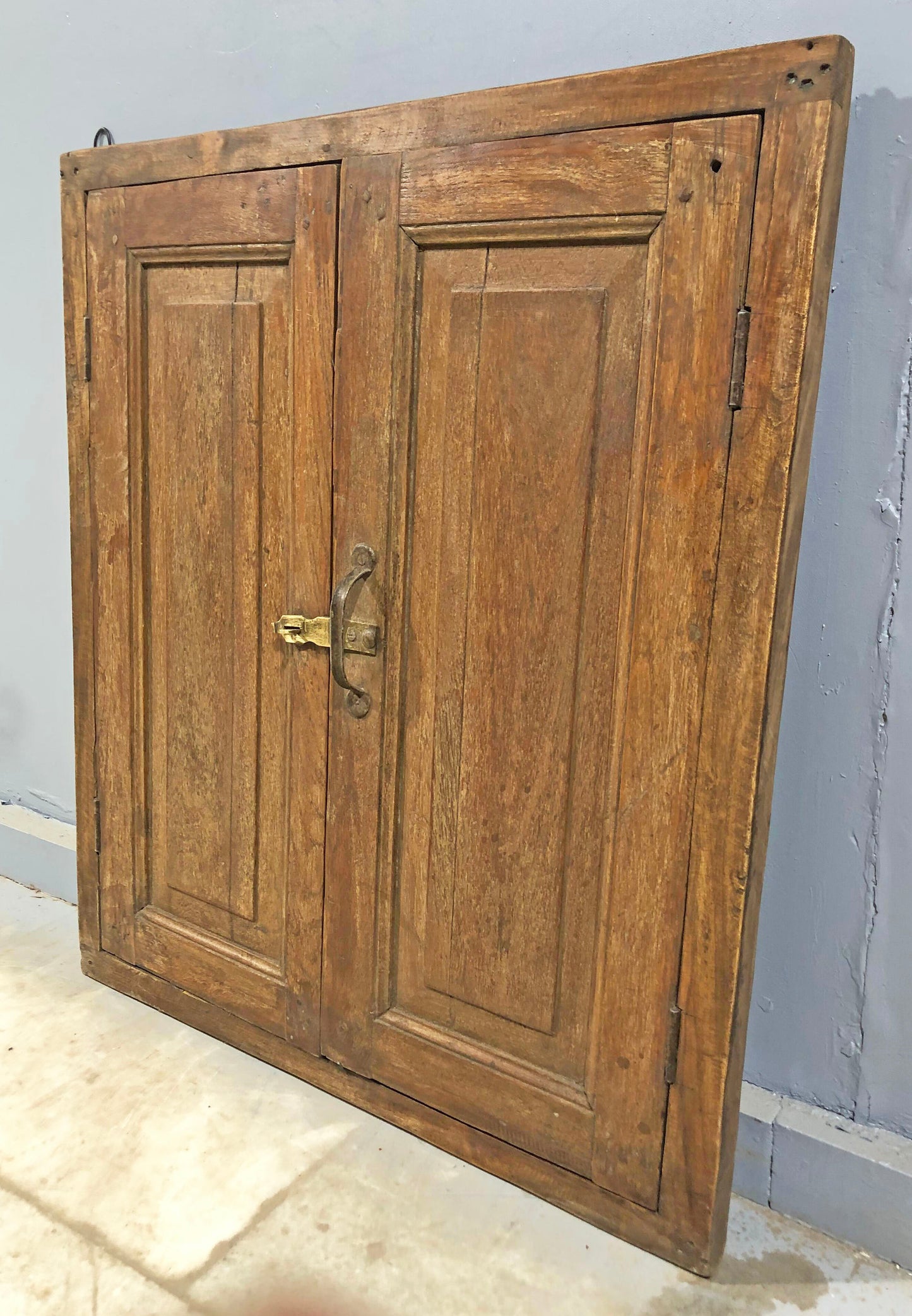 Antique Wooden Wall Décor Window Panel Frame Original Old Hand Crafted