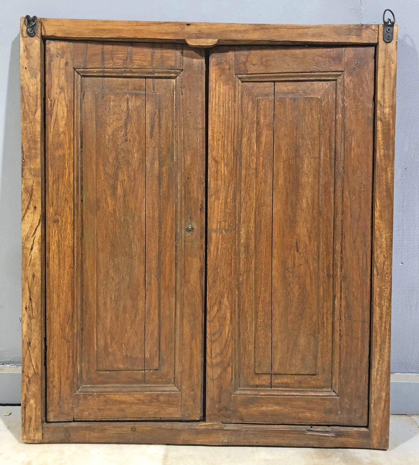 Antique Wooden Wall Décor Window Panel Frame Original Old Hand Crafted