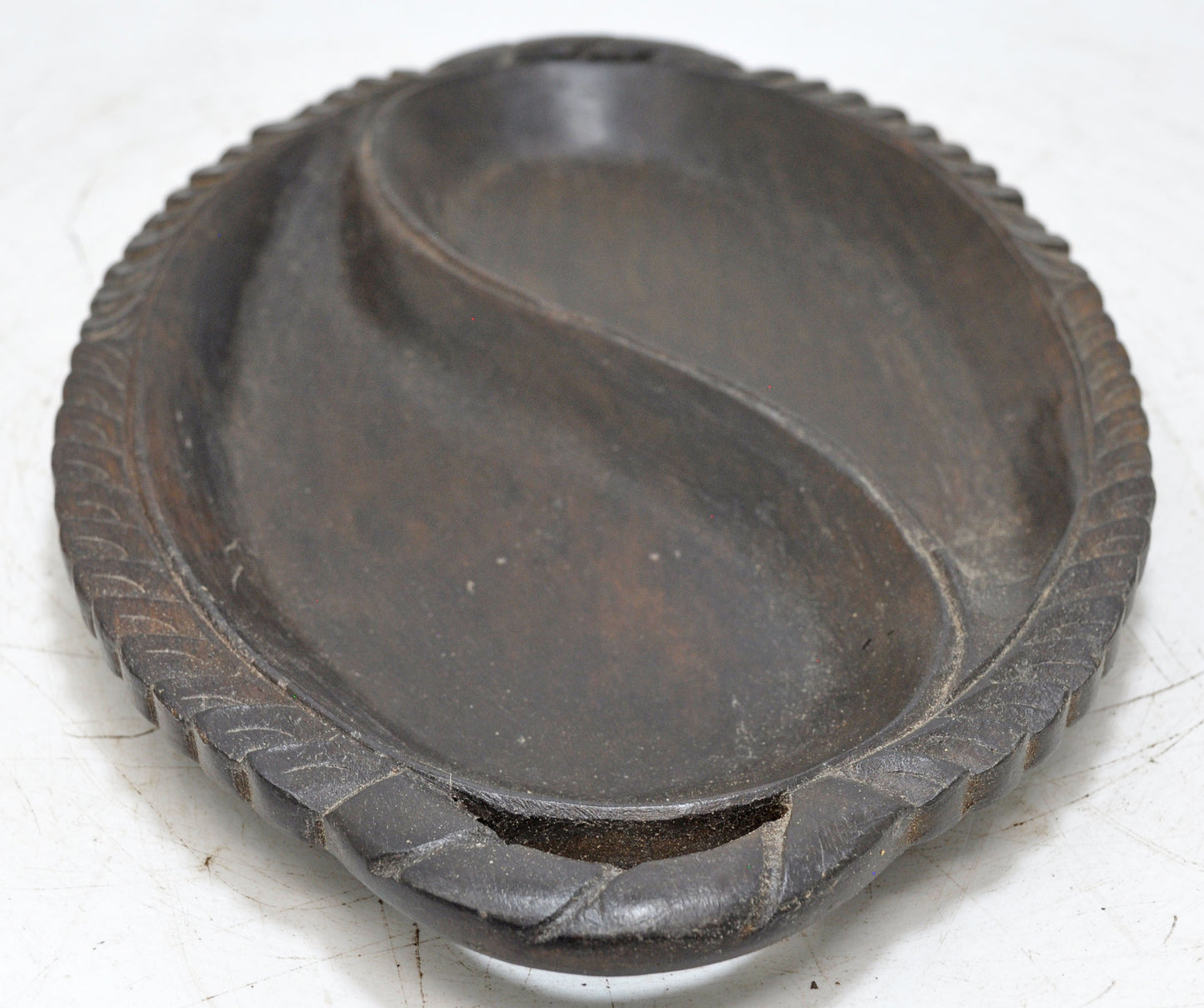 Antique Wooden Small Serving Tray Original Old Fine Hand Carved
