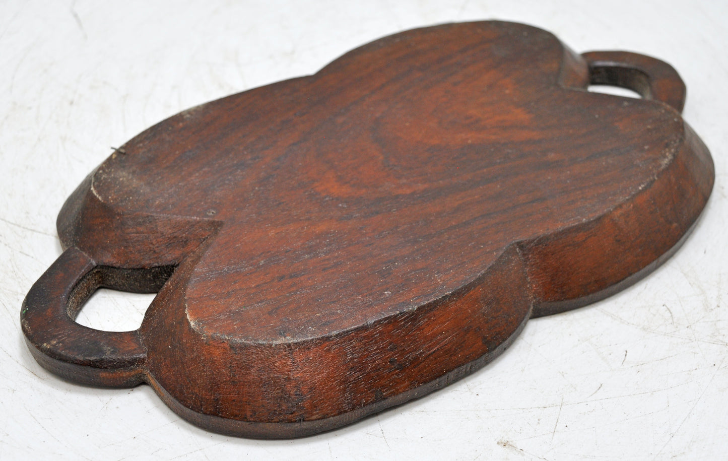Antique Wooden Small Serving Tray Original Old Fine Hand Carved
