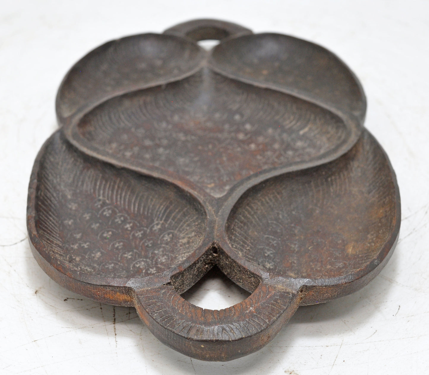 Antique Wooden Small Serving Tray Original Old Fine Hand Carved