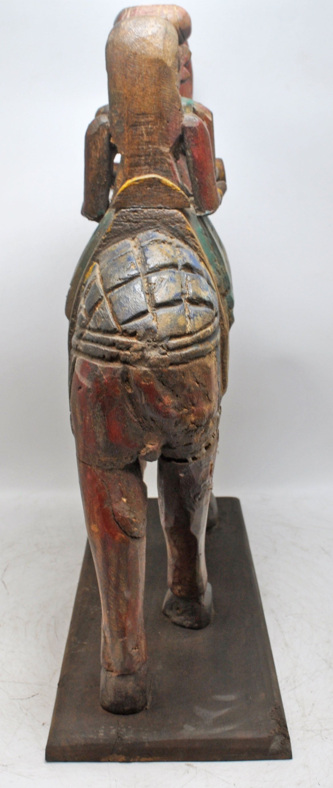 Antique Wooden Camel With Riders Figurine Original Old Very Fine Hand CarvedAntique