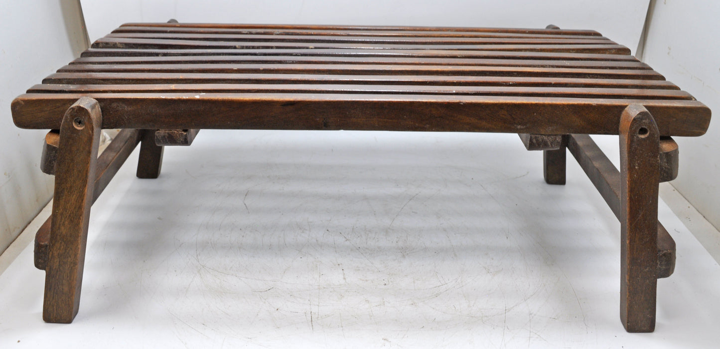 Vintage Wooden Folding Serving Tray Original Old Hand Crafted