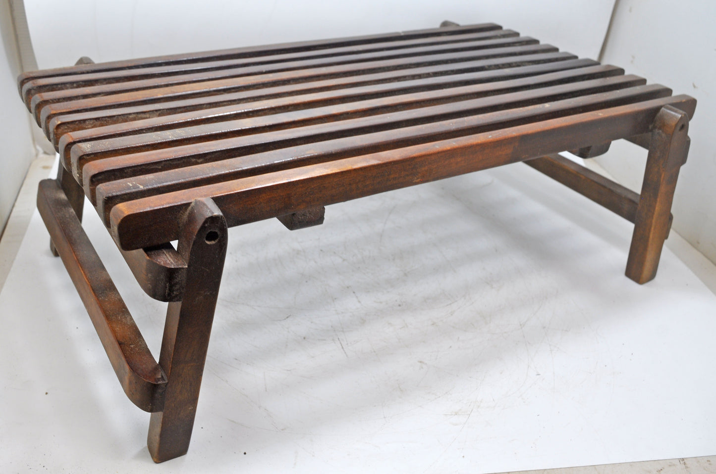 Vintage Wooden Folding Serving Tray Original Old Hand Crafted