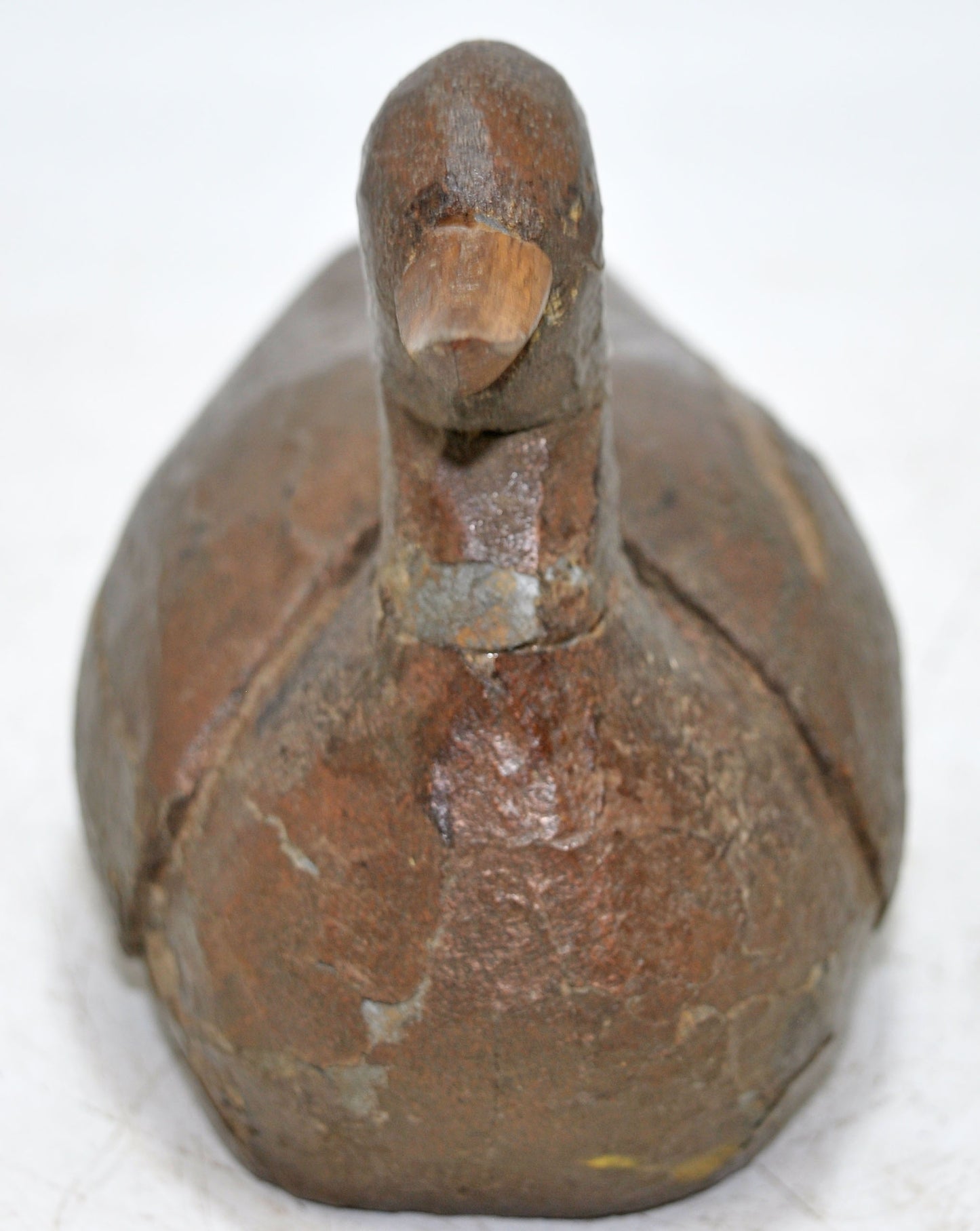 Vintage Wooden Duck Bird Figurine Original Old Hand Carved
