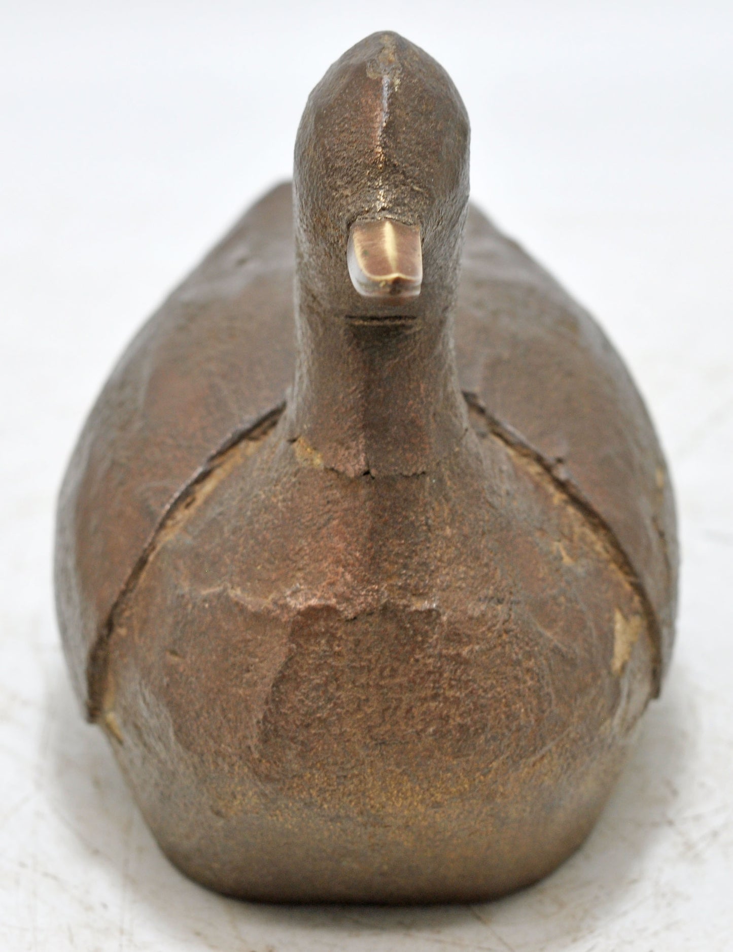 Vintage Wooden Duck Bird Figurine Original Old Hand Carved