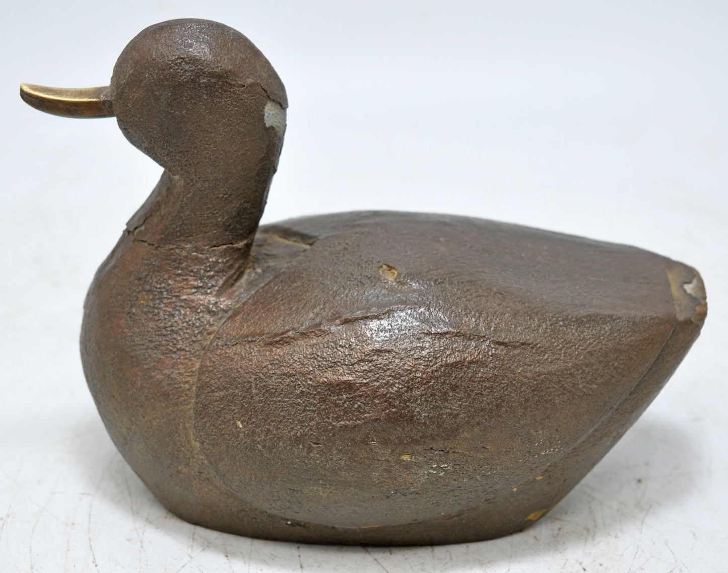 Vintage Wooden Duck Bird Figurine Original Old Hand Carved