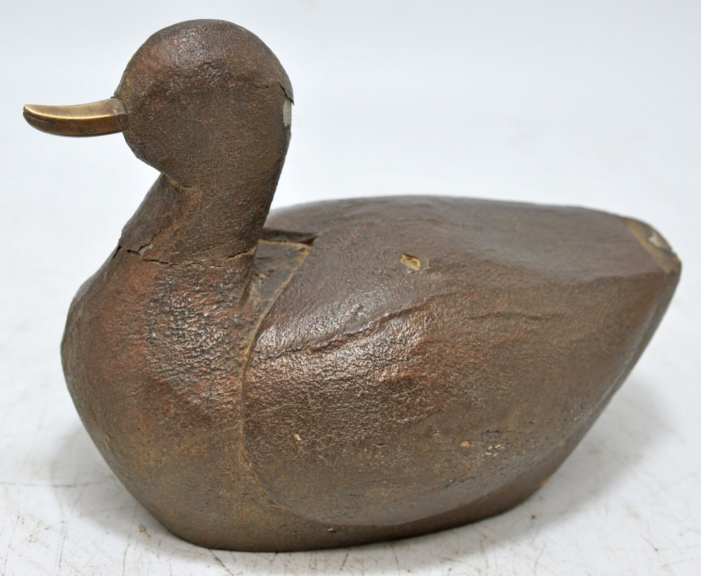 Vintage Wooden Duck Bird Figurine Original Old Hand Carved