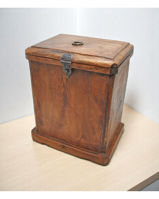 Vintage Wooden Storage Box Original Old Hand Crafted