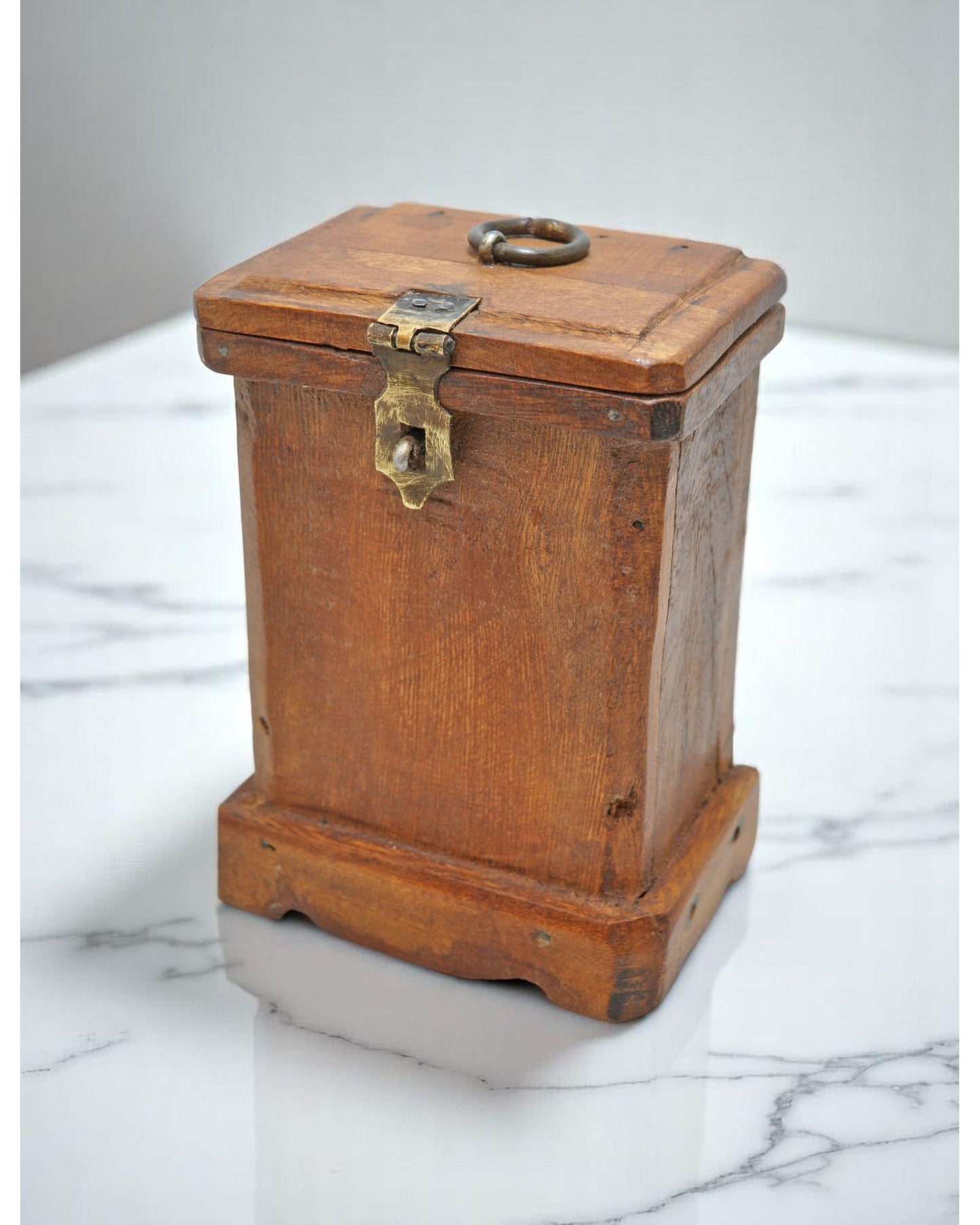 Vintage Wooden Storage Box Original Old Hand Crafted