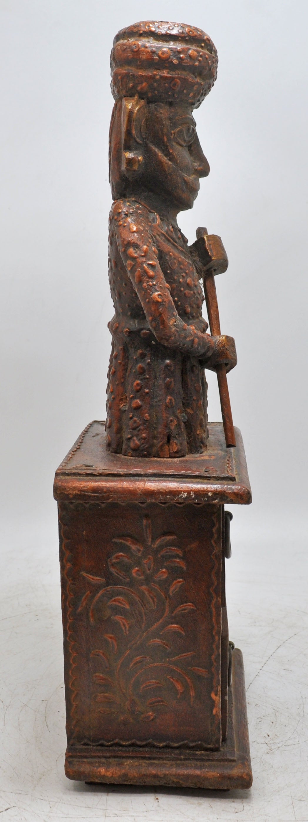 Vintage Wooden Watchman Figurine Drawers Box Original Old Hand Crafted