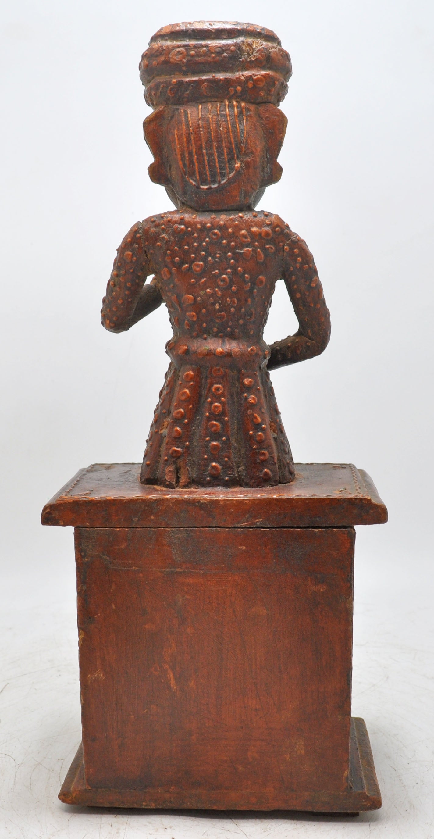 Vintage Wooden Watchman Figurine Drawers Box Original Old Hand Crafted