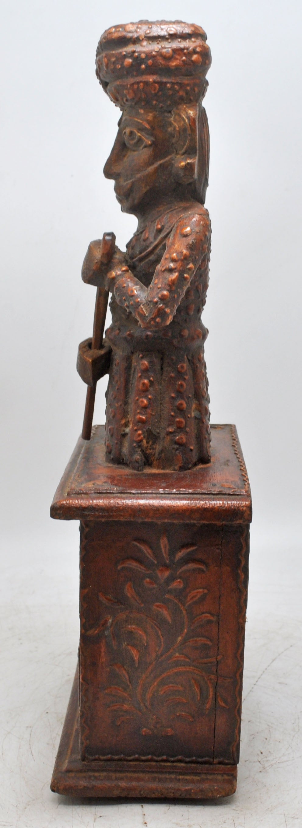 Vintage Wooden Watchman Figurine Drawers Box Original Old Hand Crafted