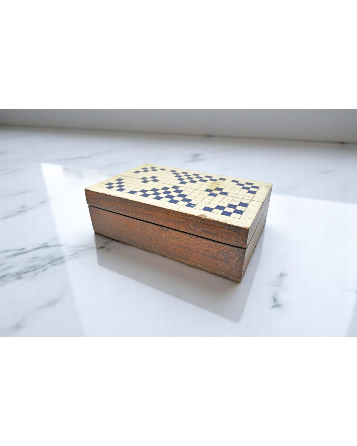 Vintage Wooden Storage Chest Box Original Old Hand Crafted Painted