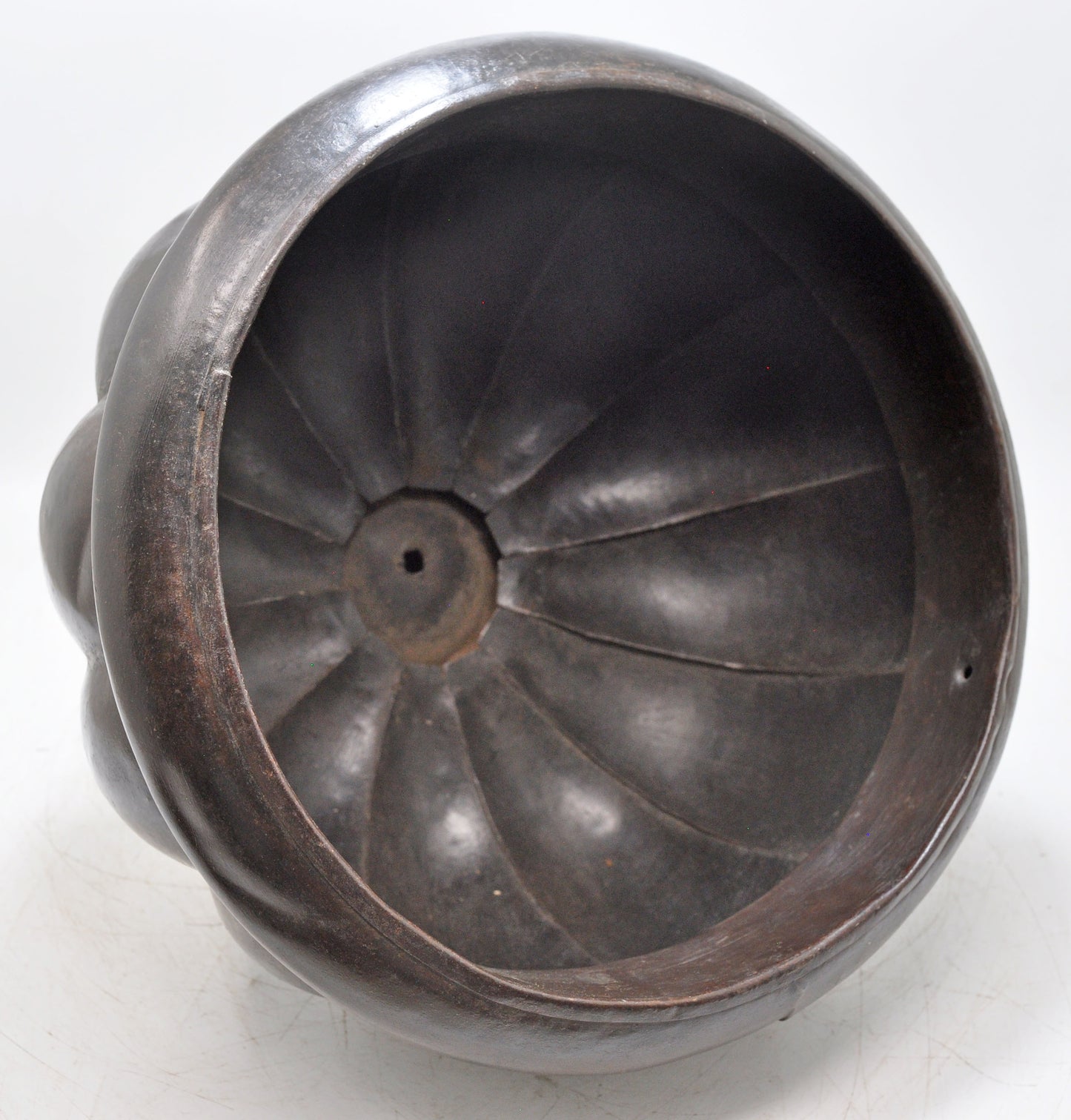 Vintage Iron Floral Shaped Bowl Pot Original Old Hand Crafted