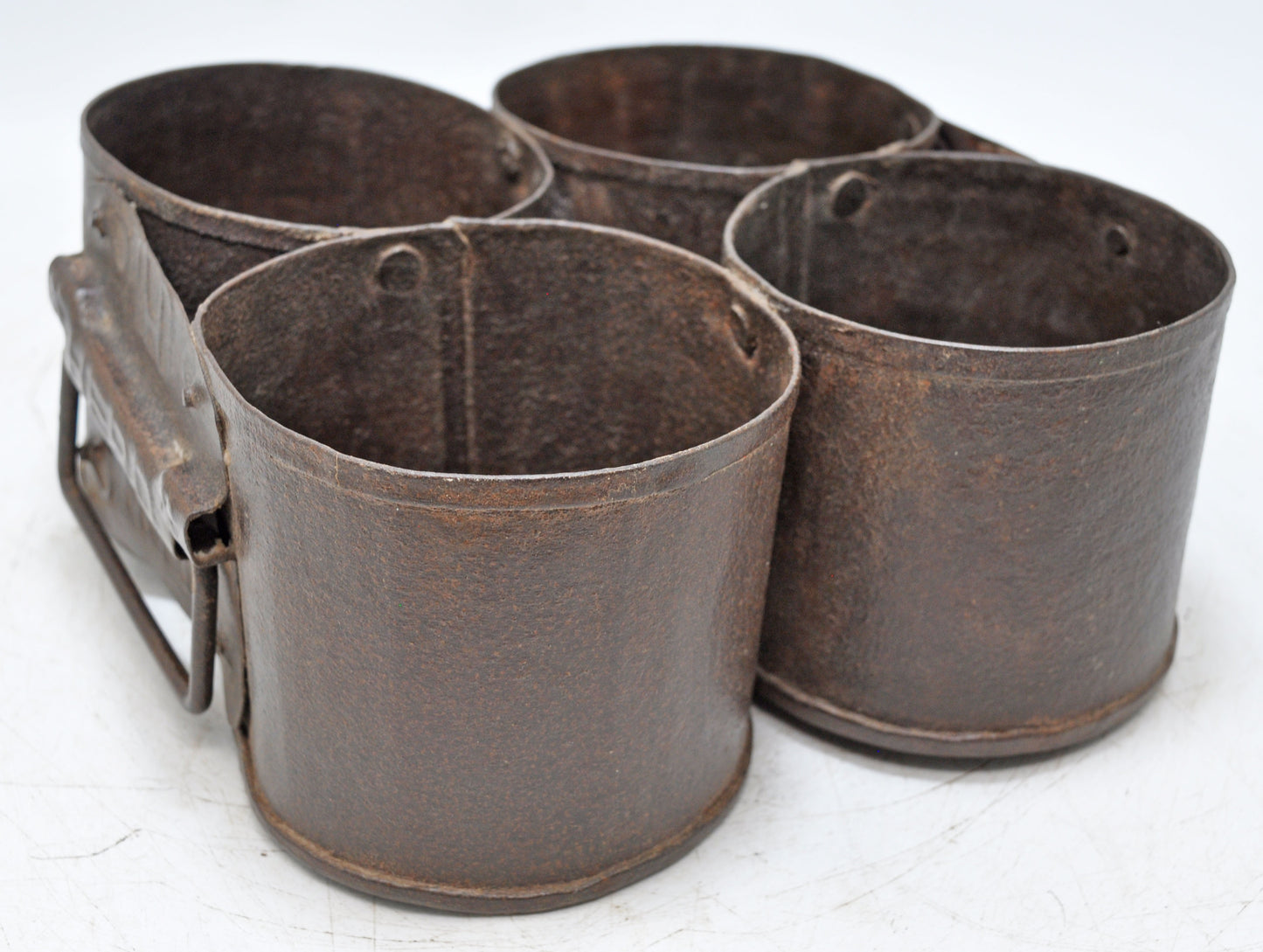 Vintage Iron Set of 4 Curry Serving Pots Original Old Hand Crafted
