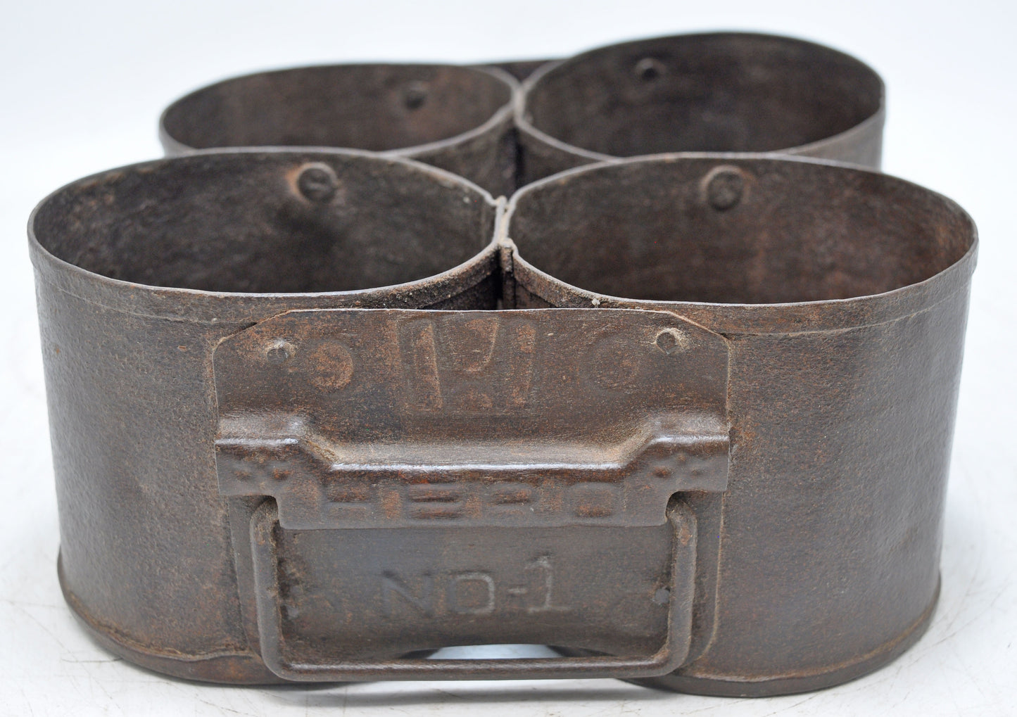 Vintage Iron Set of 4 Curry Serving Pots Original Old Hand Crafted