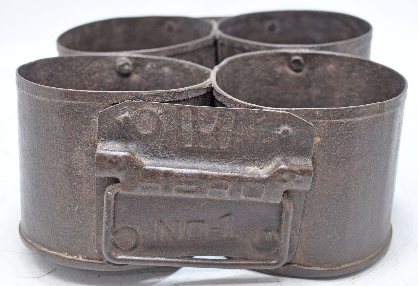 Vintage Iron Set of 4 Curry Serving Pots Original Old Hand Crafted