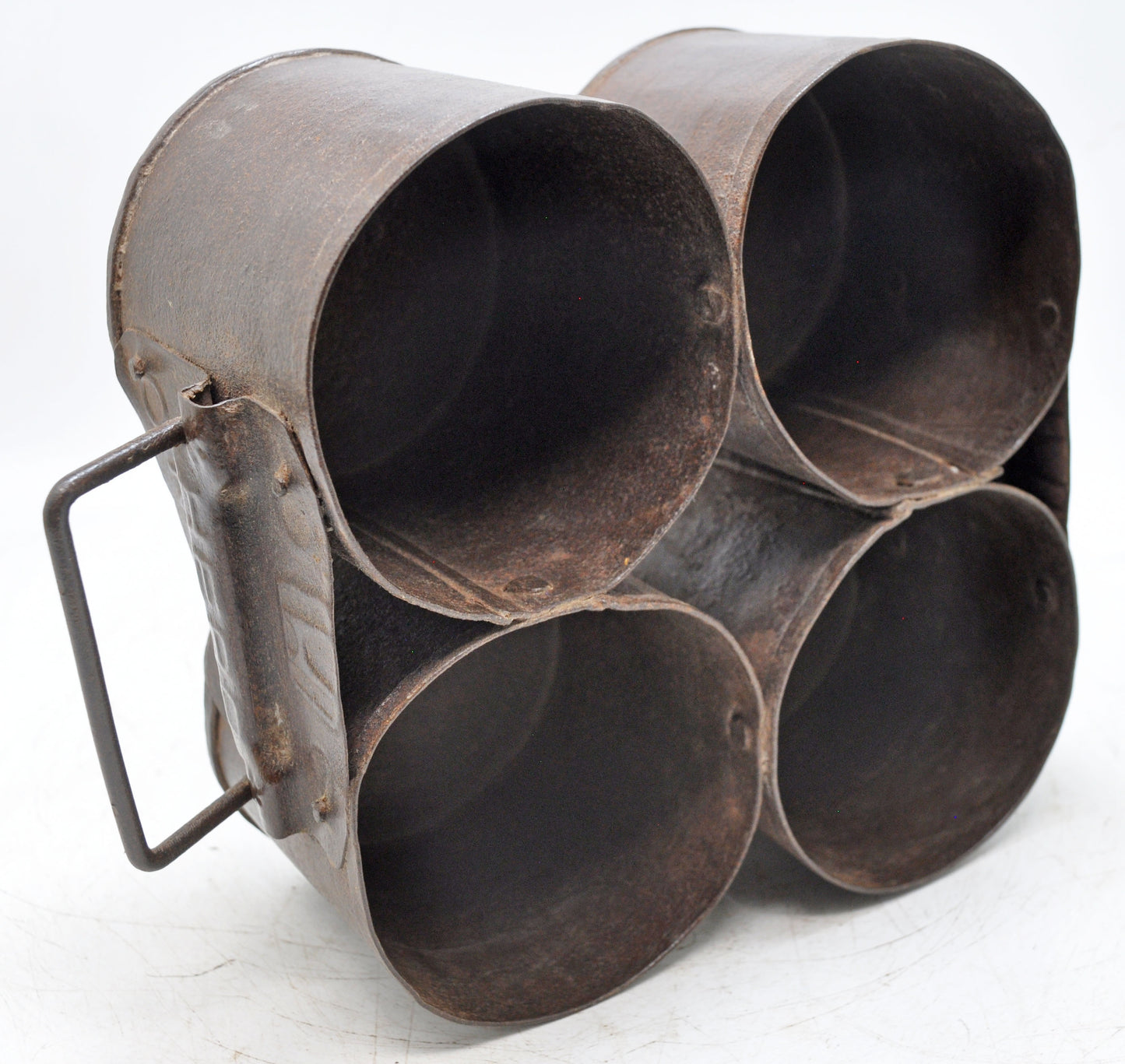 Vintage Iron Set of 4 Curry Serving Pots Original Old Hand Crafted