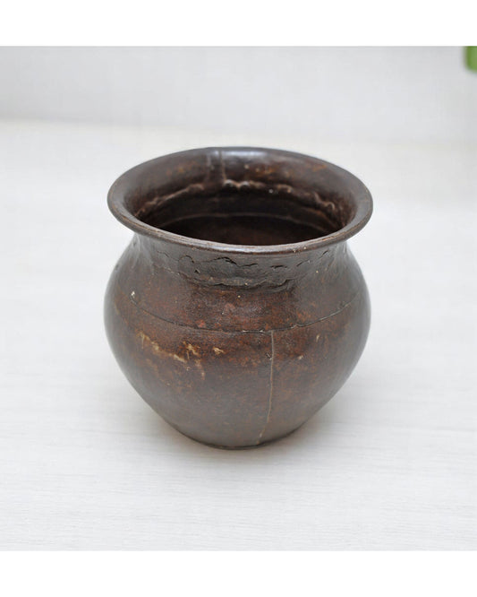 Vintage Iron Small Water Drinking Lota Pot Original Old Hand Crafted