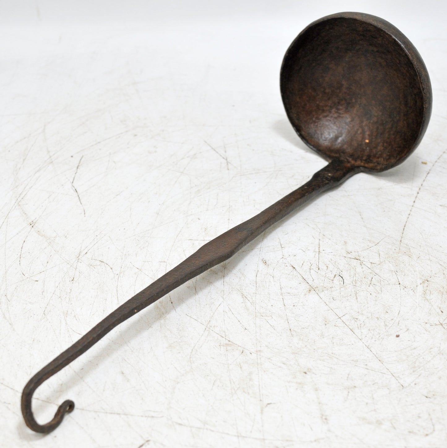 Antique Iron Long Tipri Oil Spoon Original Old Hand Crafted Engraved