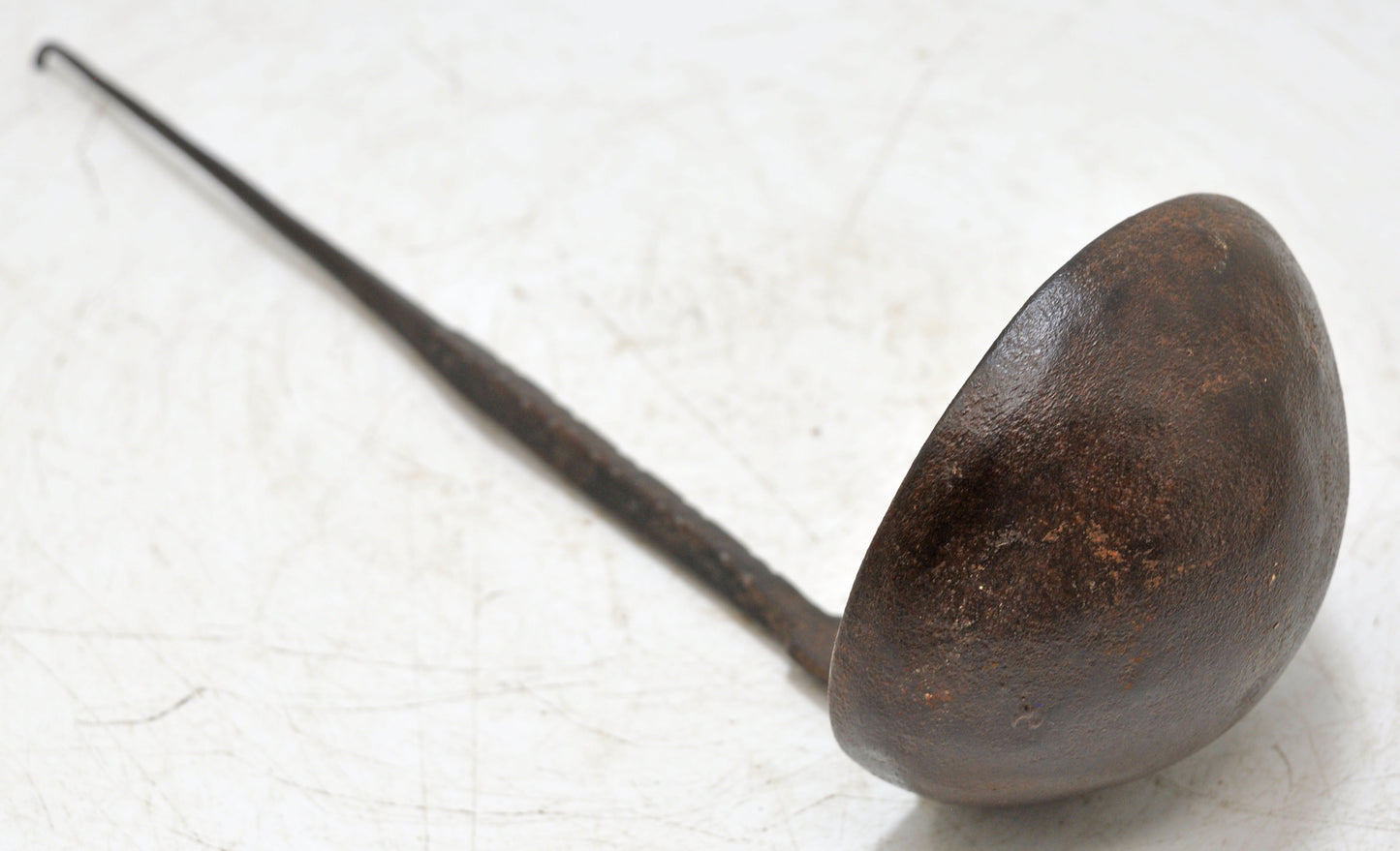 Antique Iron Long Tipri Oil Spoon Original Old Hand Crafted Engraved