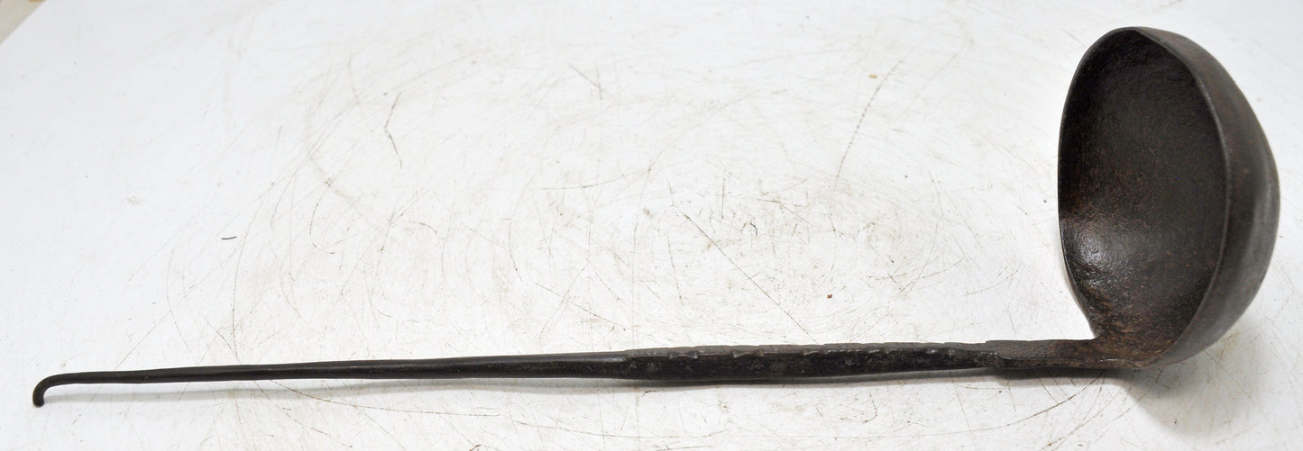 Antique Iron Long Tipri Oil Spoon Original Old Hand Crafted Engraved
