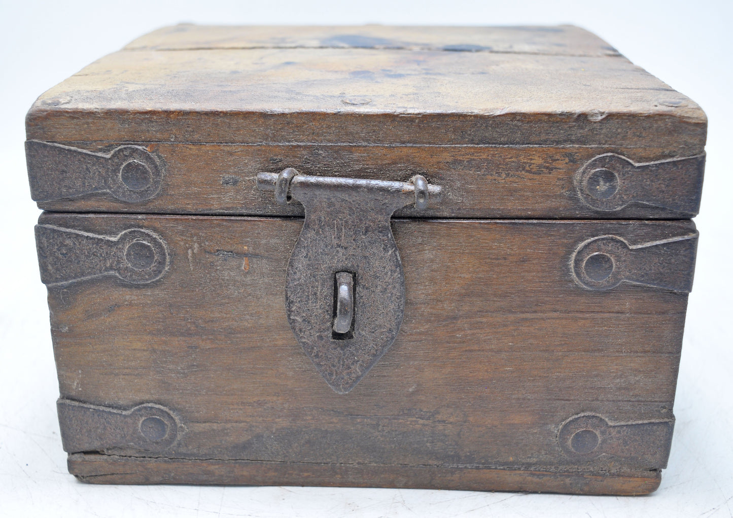 Vintage Wooden Square Storage Chest Box Original Old Hand Crafted