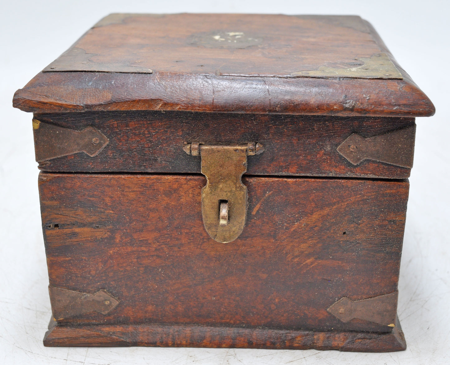 Vintage Wooden Square Storage Chest Box Original Old Hand Crafted