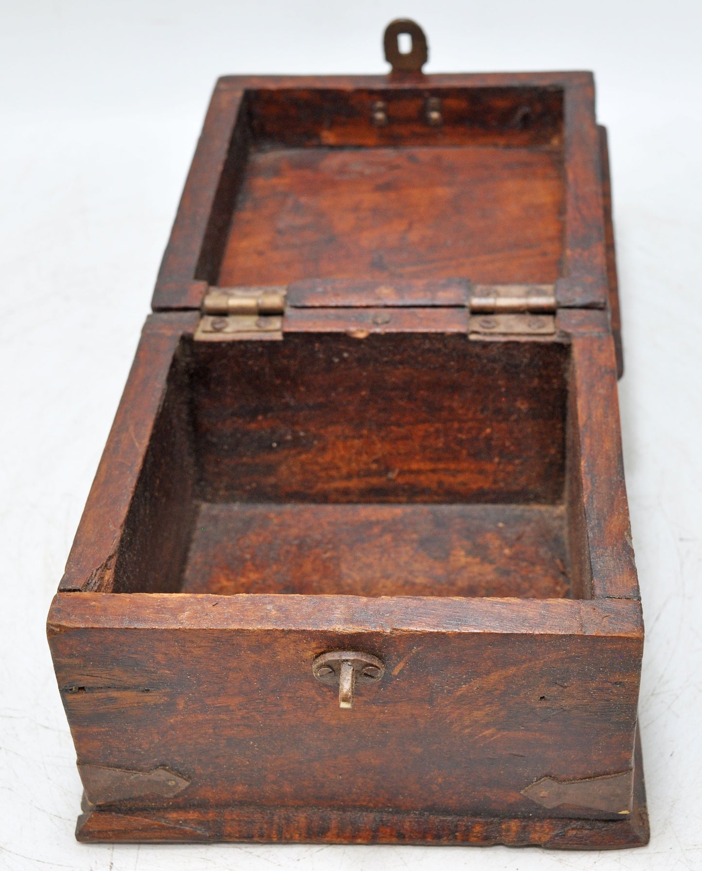 Vintage Wooden Square Storage Chest Box Original Old Hand Crafted