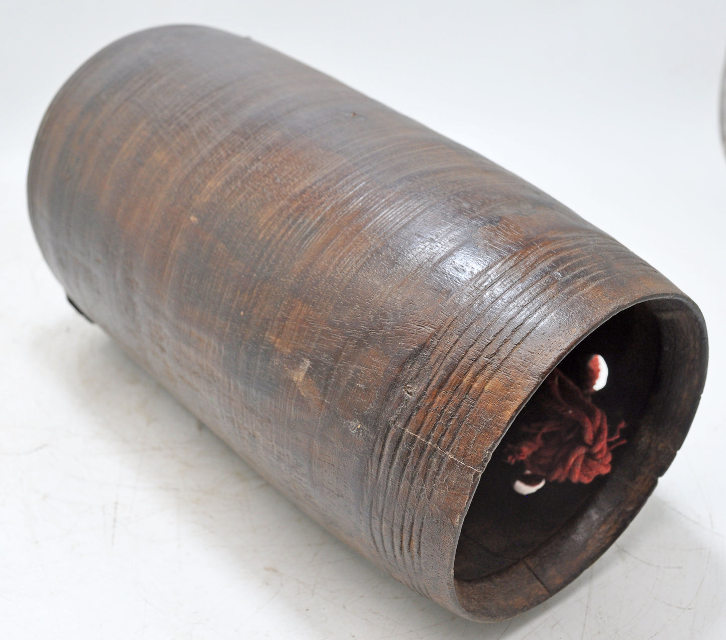 Antique Wooden Himalayan Water Pot Matka Original Old Hand Carved