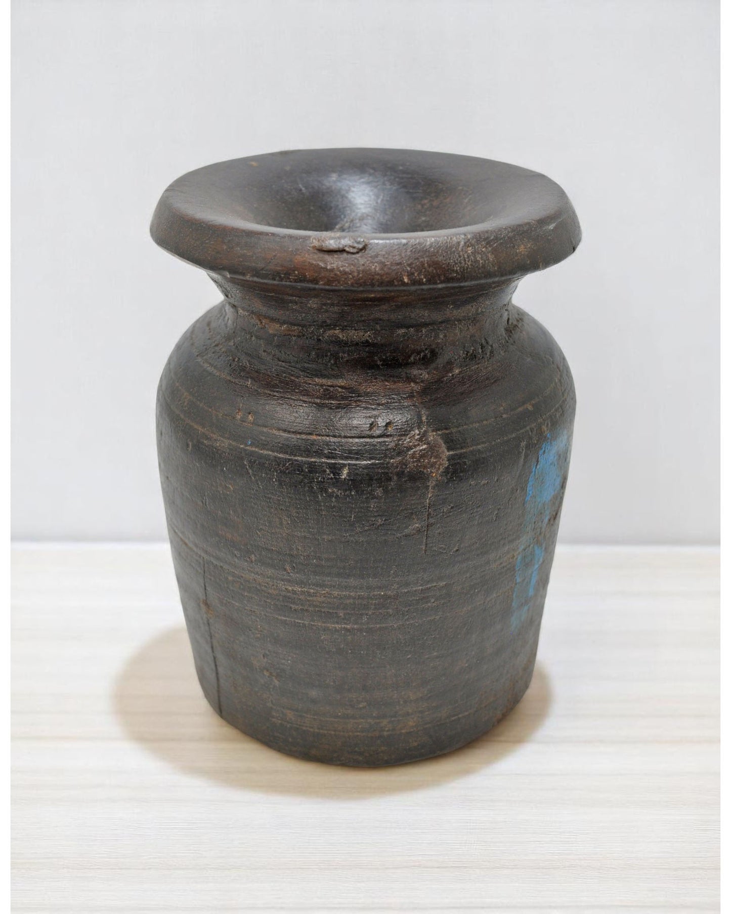 Antique Wooden Small Himalayan Water Pot Original Old Hand Carved