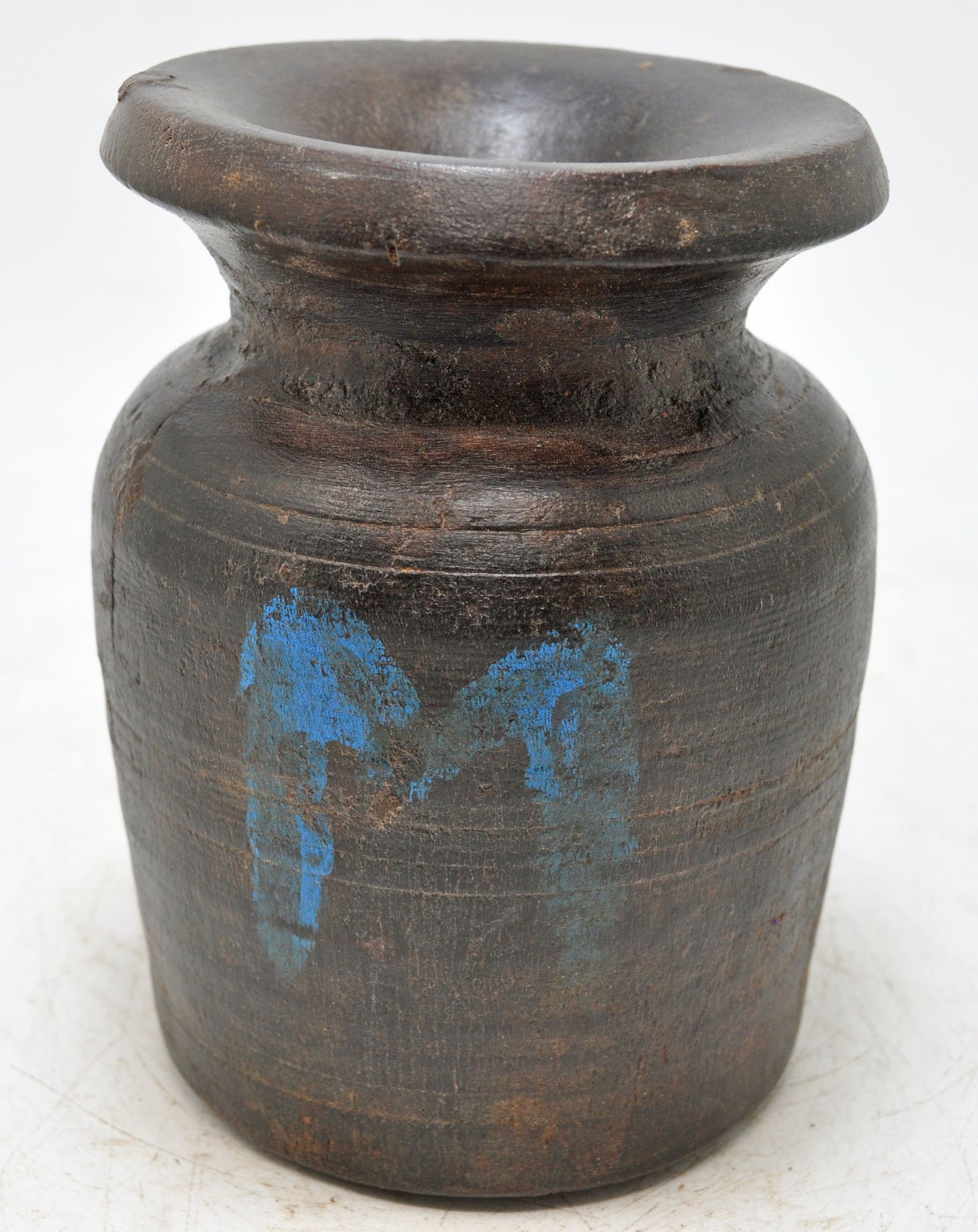 Antique Wooden Small Himalayan Water Pot Original Old Hand Carved