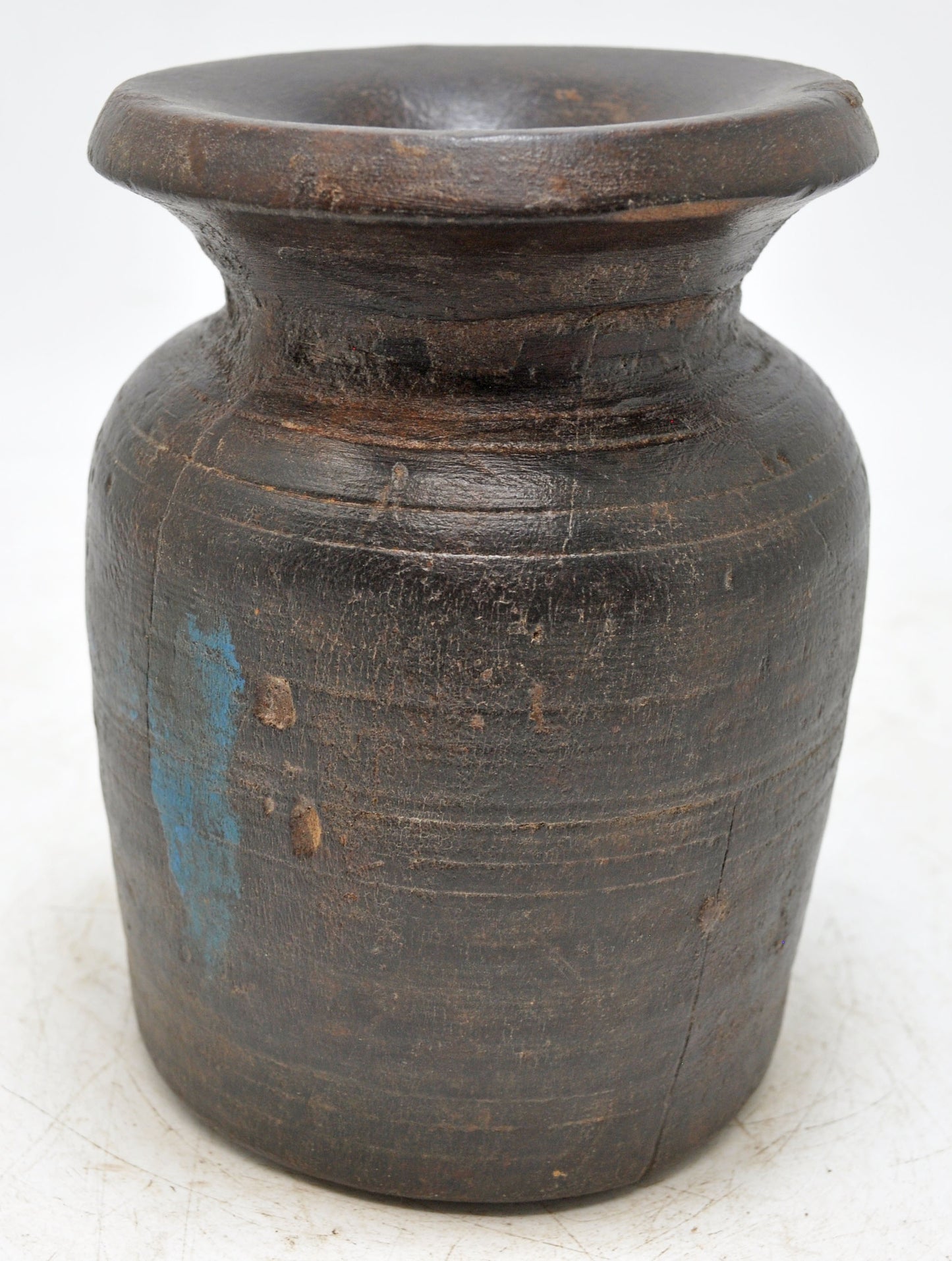 Antique Wooden Small Himalayan Water Pot Original Old Hand Carved