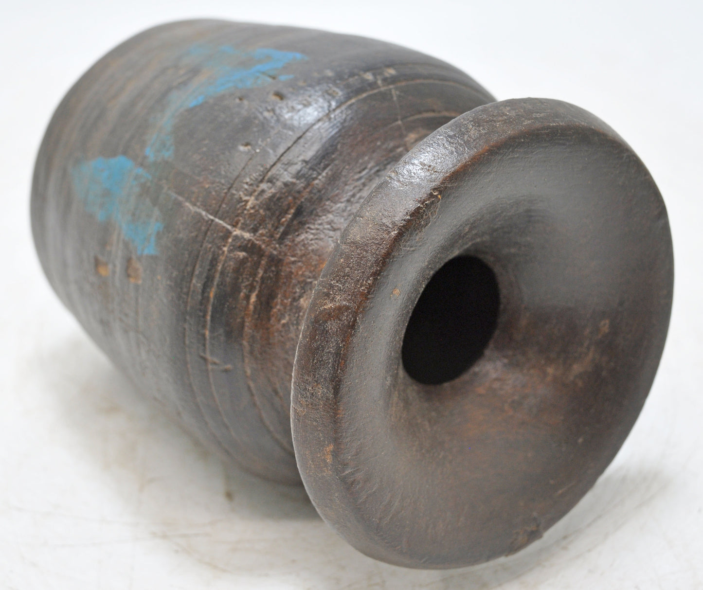 Antique Wooden Small Himalayan Water Pot Original Old Hand Carved