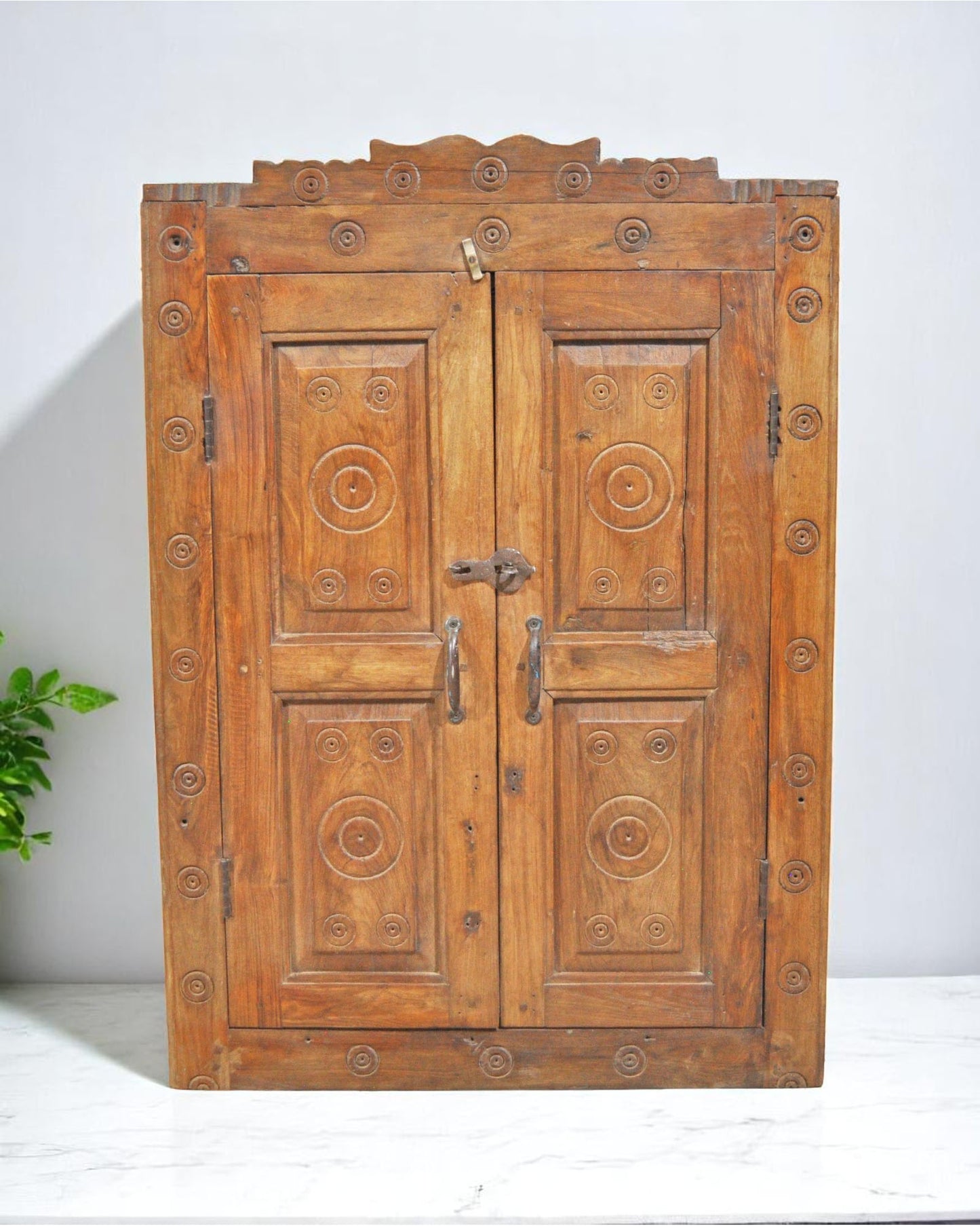 Antique Wooden Wall Décor Large Wooden Window With Frame Hand Carved