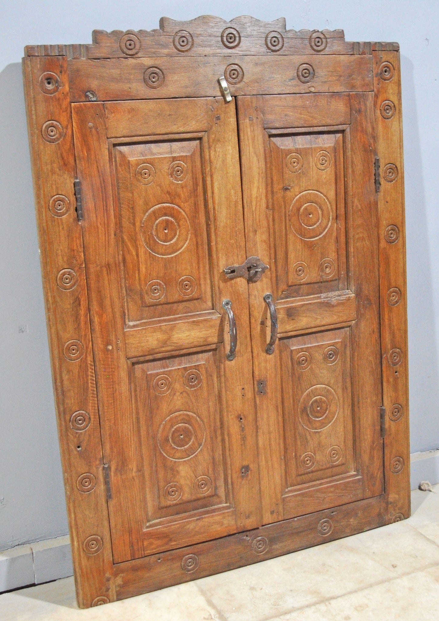 Antique Wooden Wall Décor Large Wooden Window With Frame Hand Carved