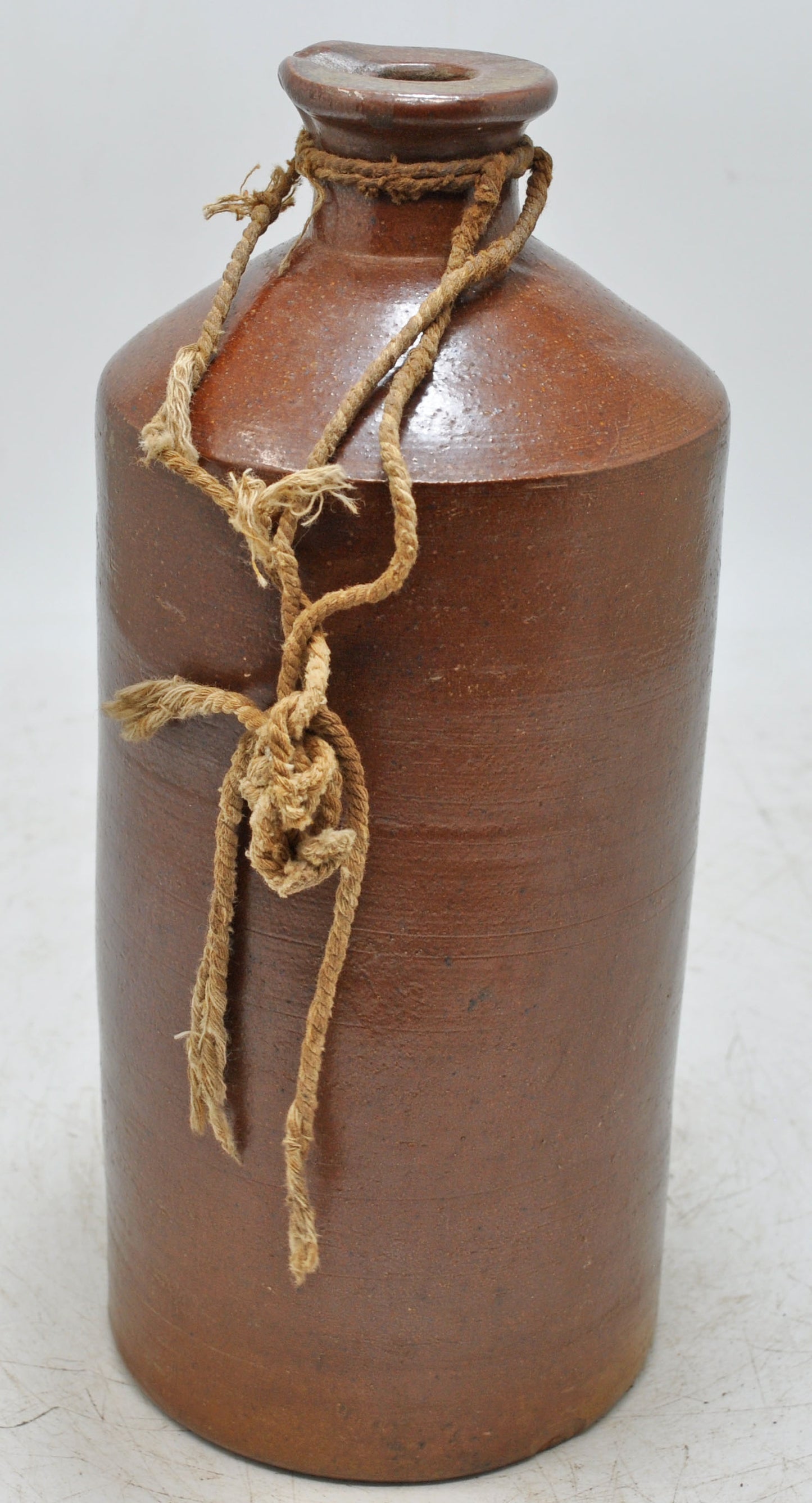 Antique Brown Sand Stone Ink Bottle Original Old Hand Crafted