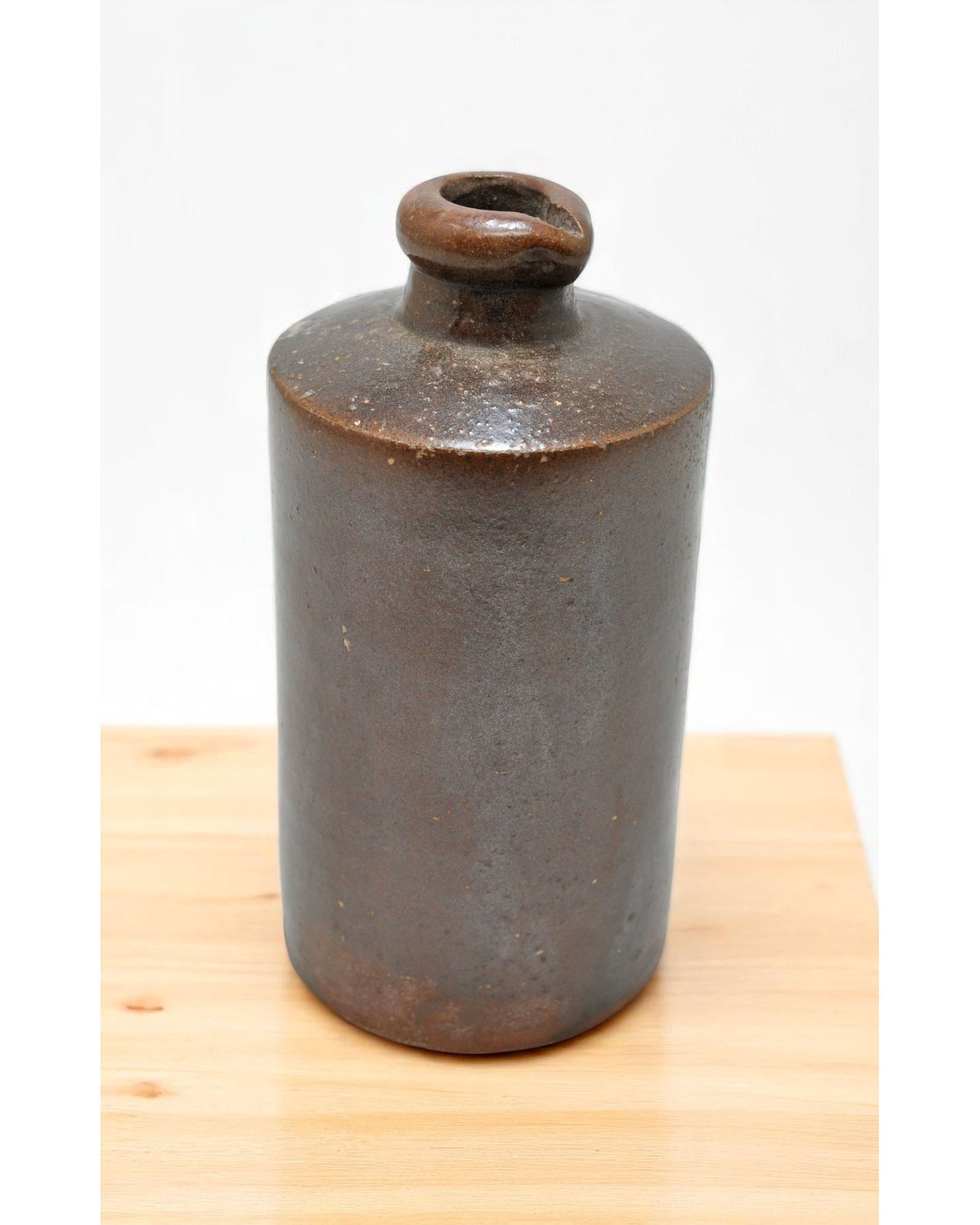 Antique Brown Sand Stone Ink Bottle Original Old Hand Crafted