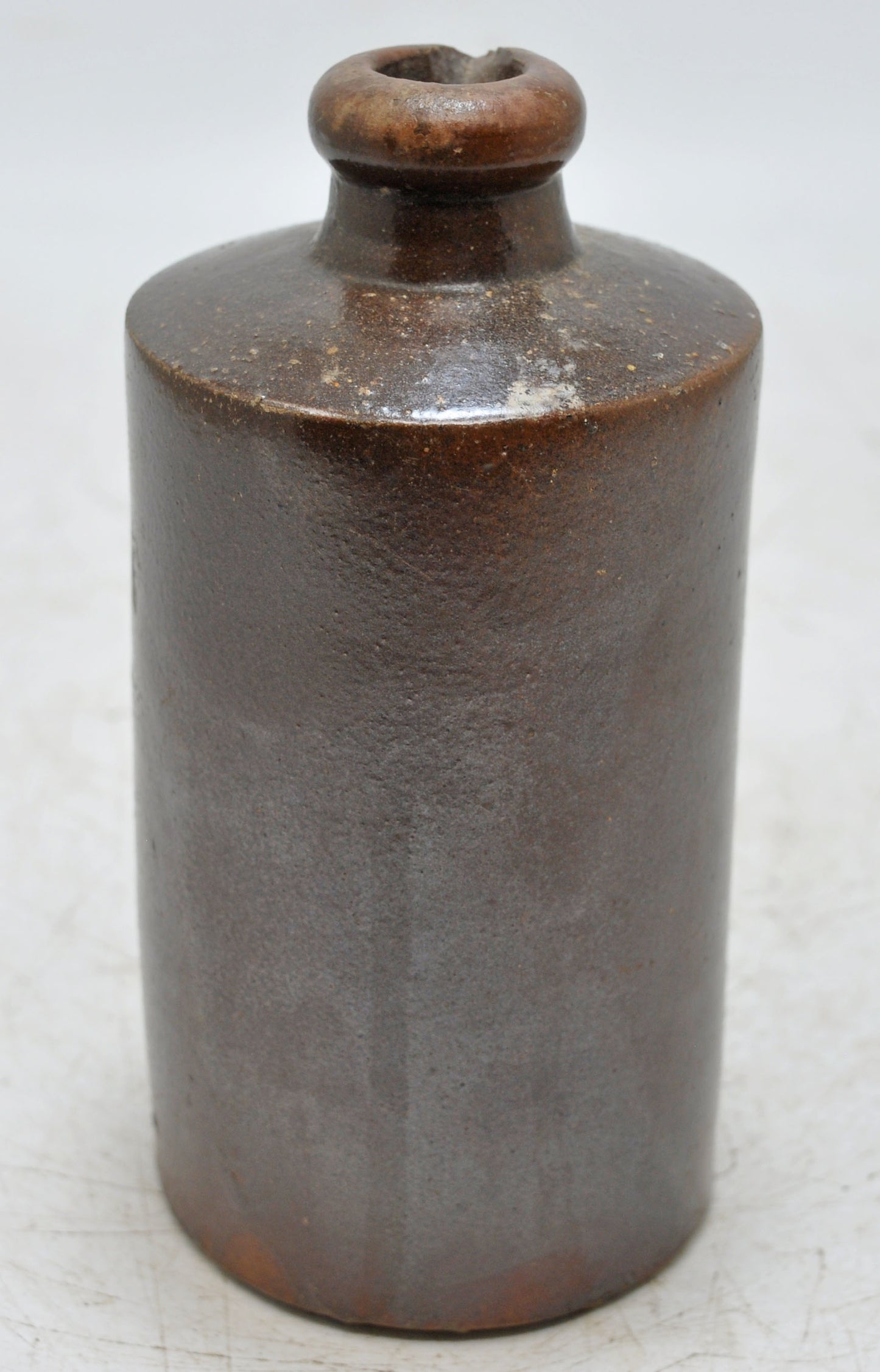 Antique Brown Sand Stone Ink Bottle Original Old Hand Crafted