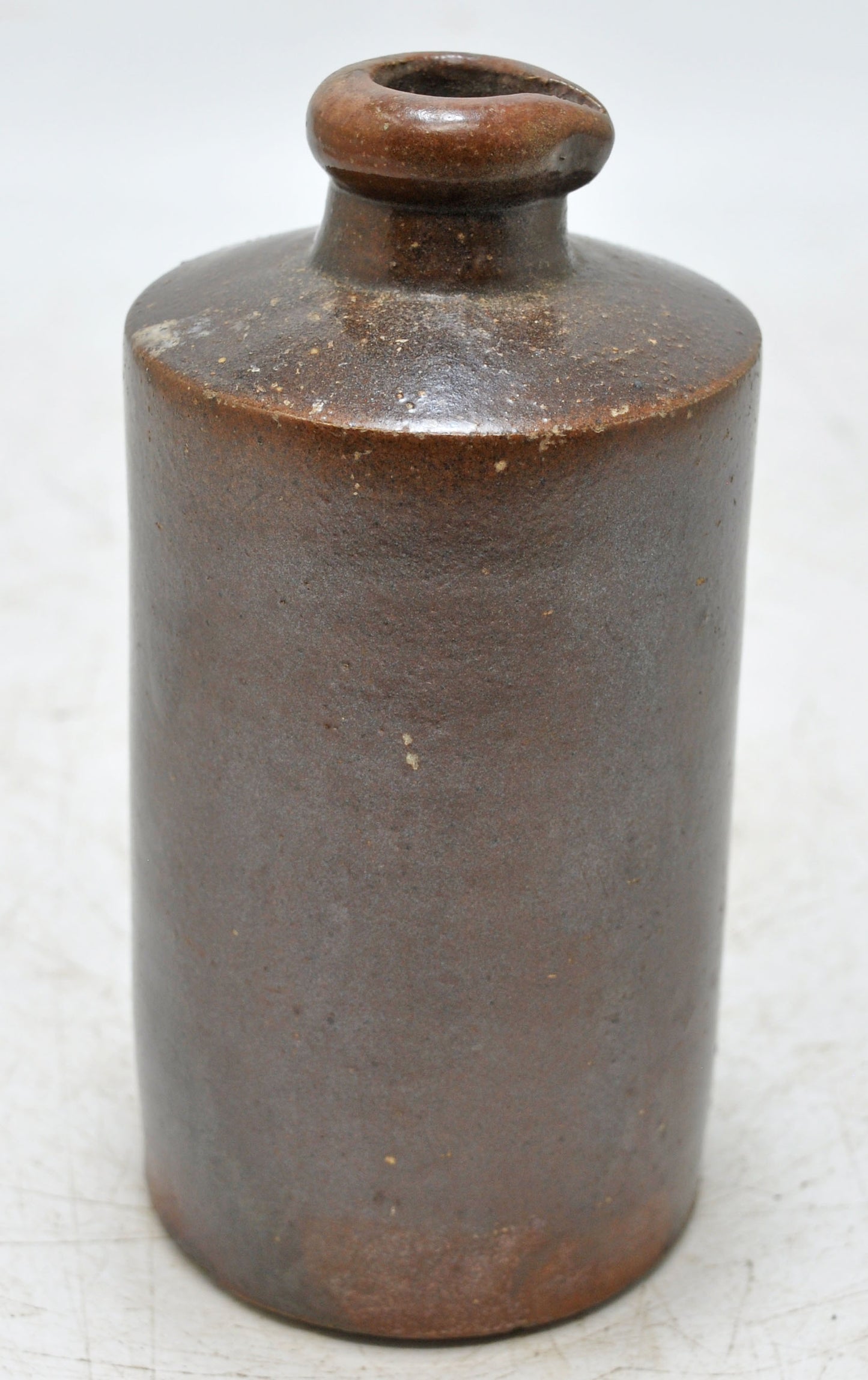 Antique Brown Sand Stone Ink Bottle Original Old Hand Crafted