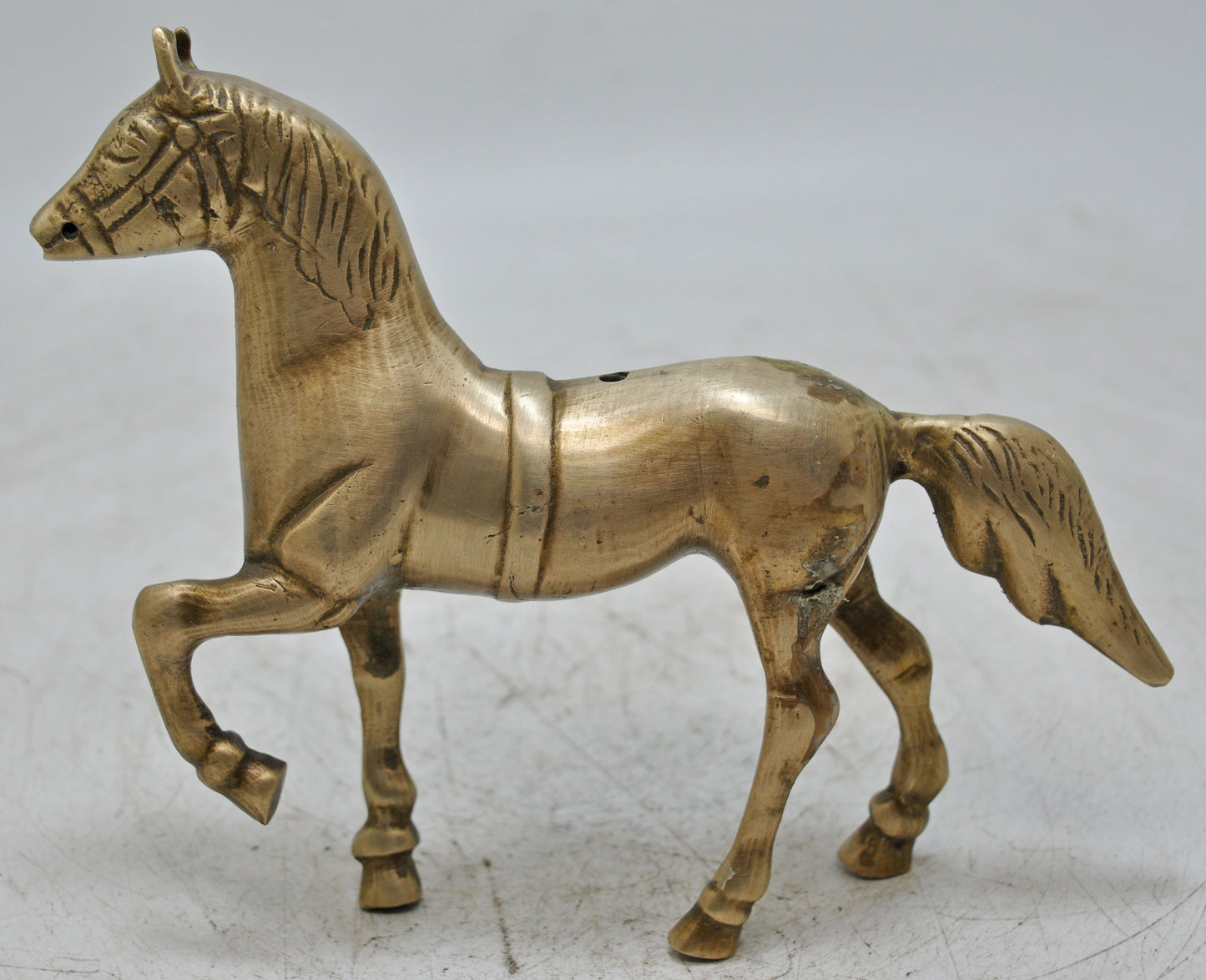 Antique Brass Horse Figurine Original Old Hand Crafted