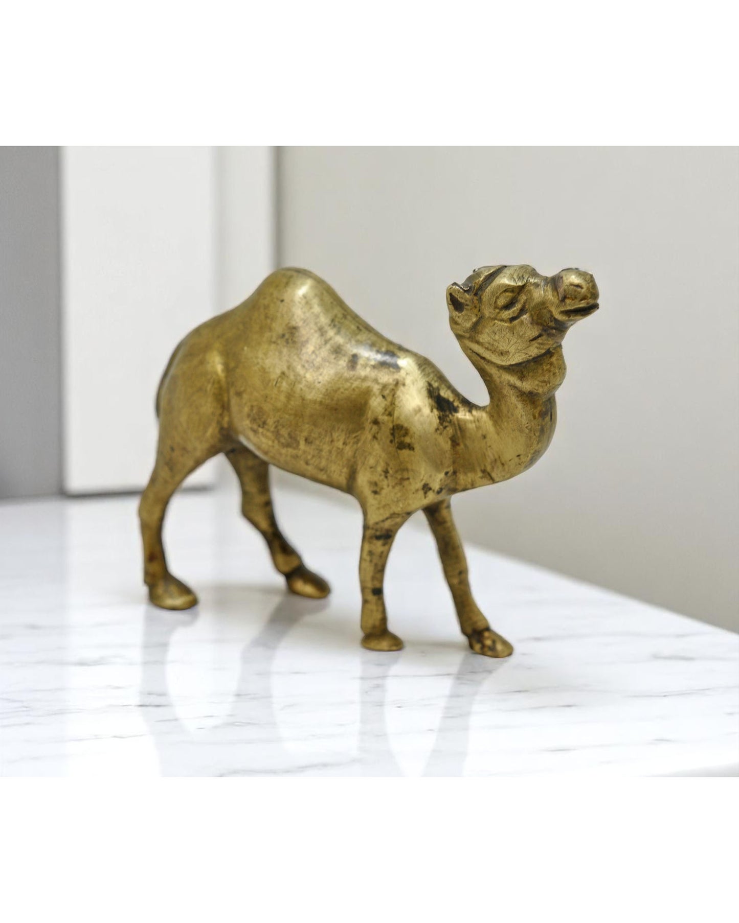 Antique Brass Camel Figurine Original Old Hand Crafted