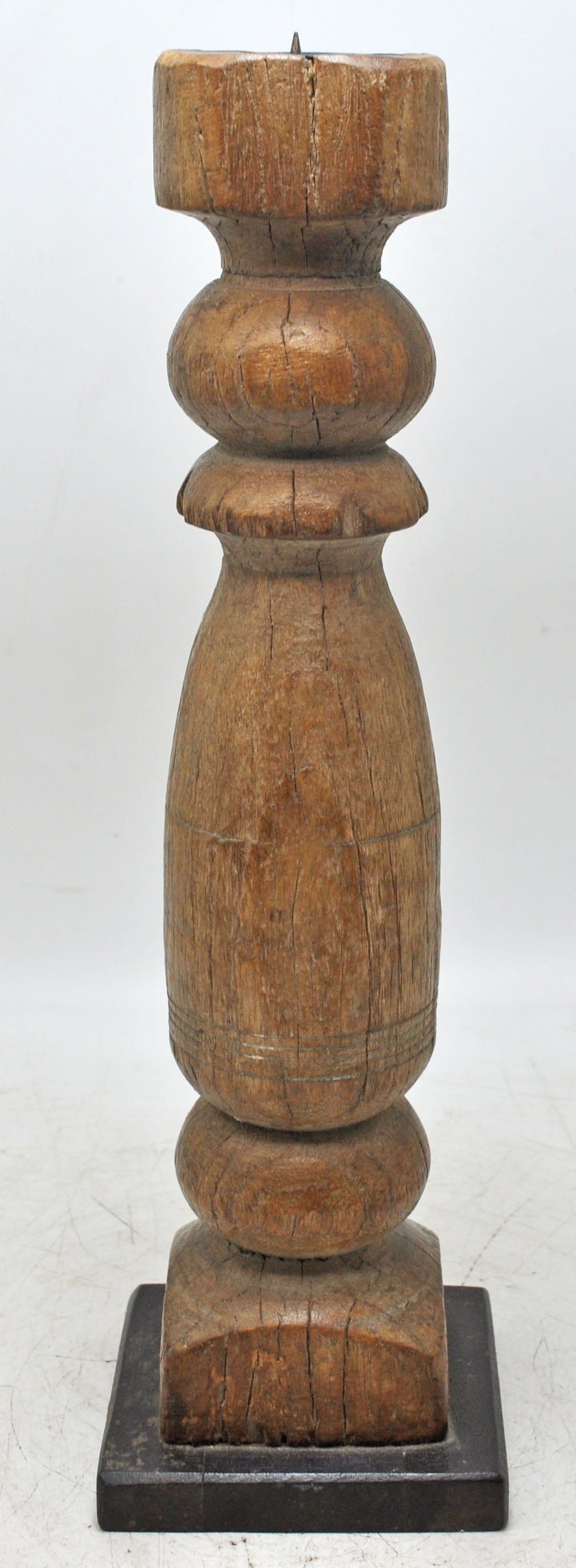 Antique Wooden Paga Leg Candle Holder Original Old Hand Carved