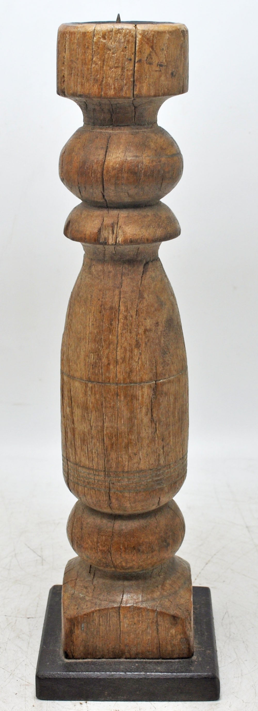 Antique Wooden Paga Leg Candle Holder Original Old Hand Carved