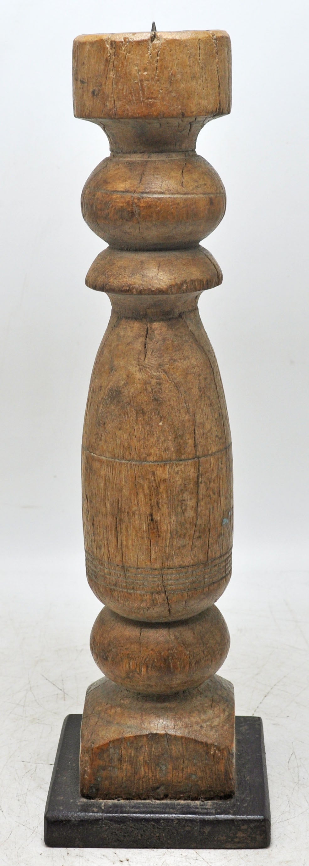 Antique Wooden Paga Leg Candle Holder Original Old Hand Carved