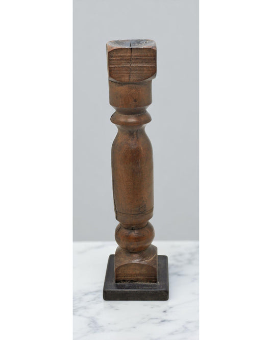Antique Wooden Paga Leg Candle Holder Original Old Hand Carved