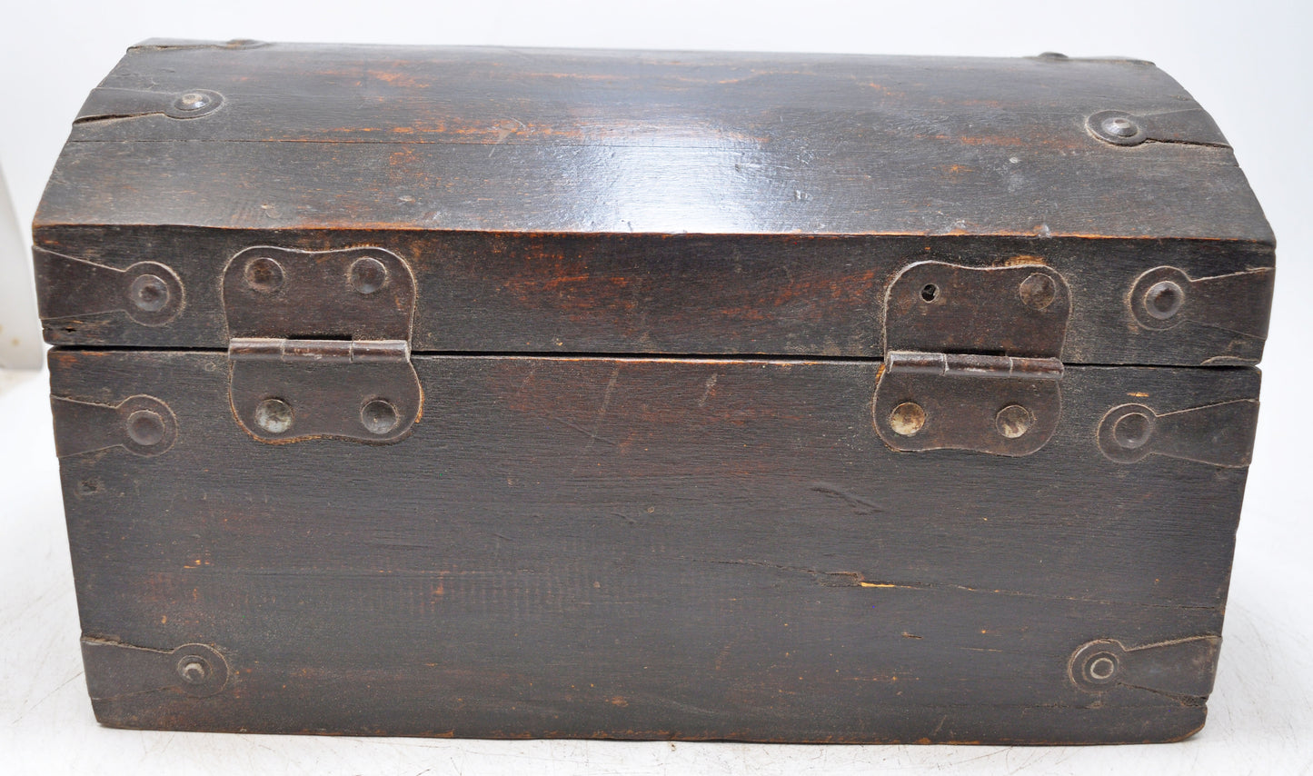 Vintage Wooden Storage Chest Box Original Old Hand Crafted Metal Fitted